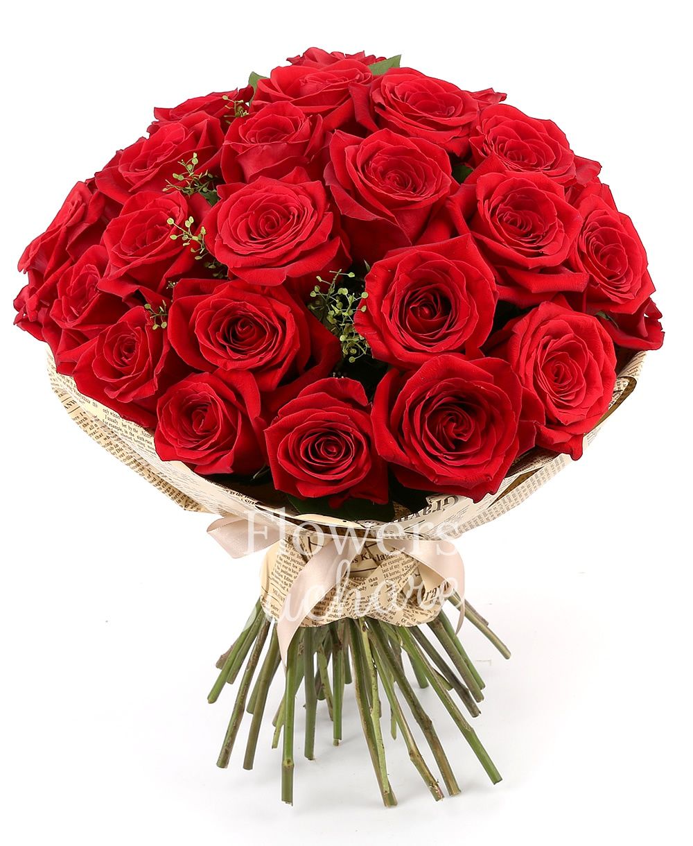 25 red roses