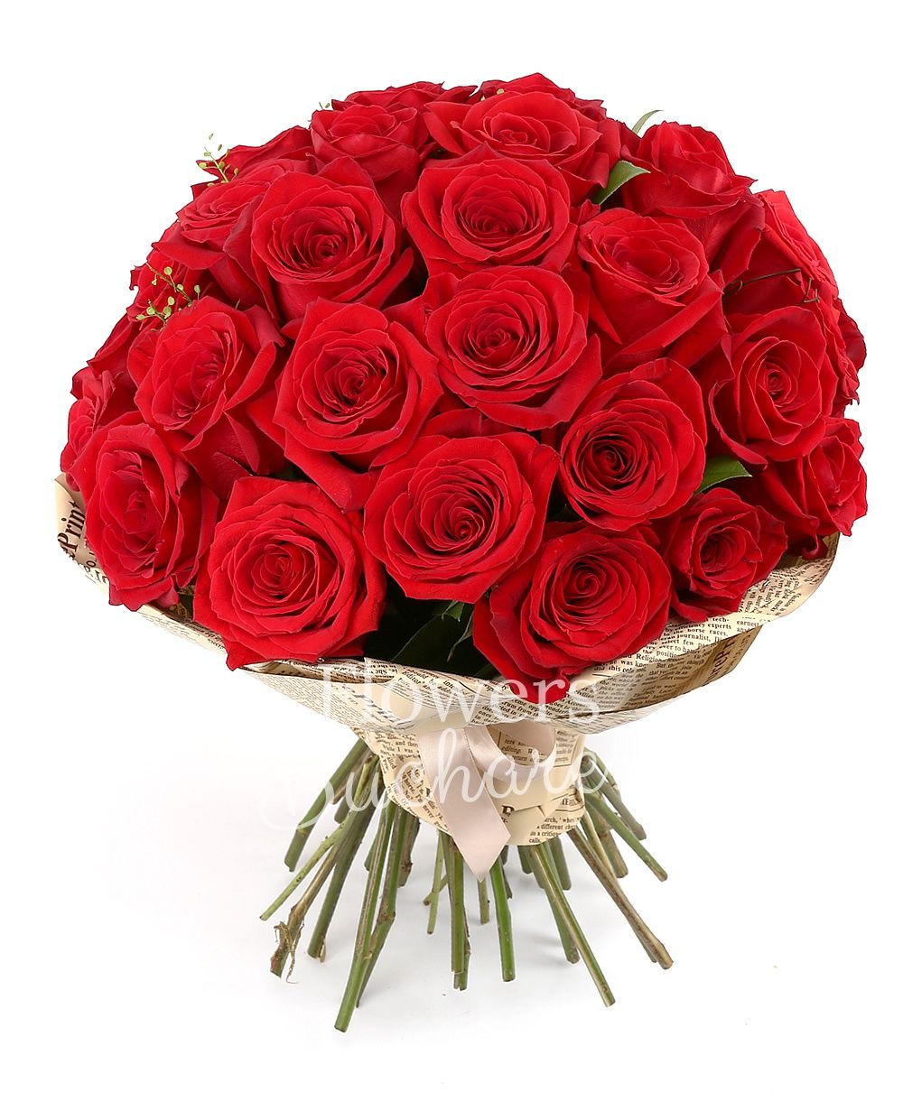 25 red roses