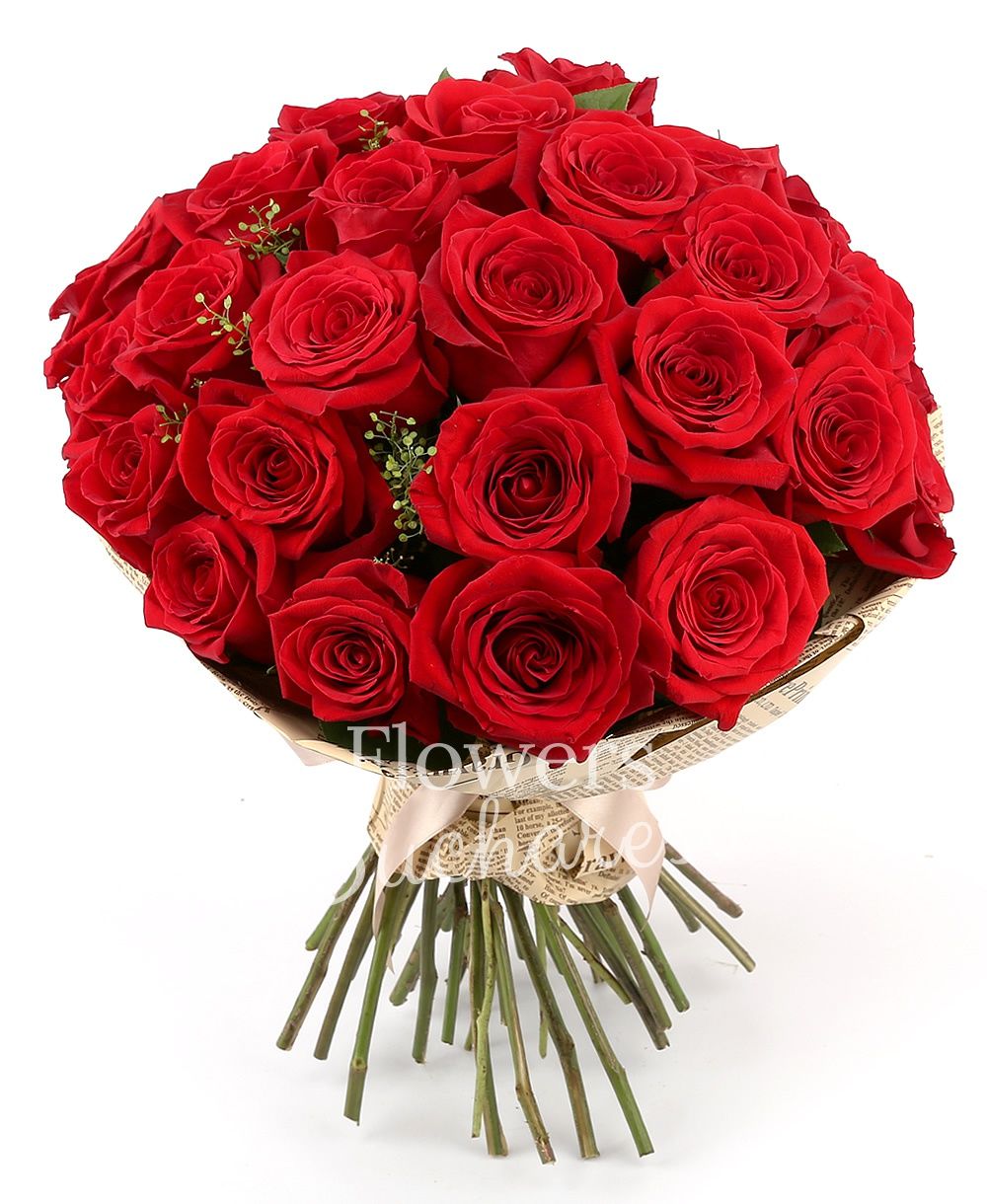 Delivery 25 Red Roses bouquet